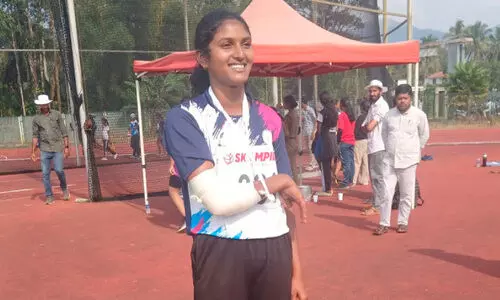 പ​രി​ക്ക് കാ​ര്യ​മാ​ക്കി​യി​ല്ല; മെ​ഡ​ൽ നേ​ട്ട​വു​മാ​യി ഐ​ശ്വ​ര്യ