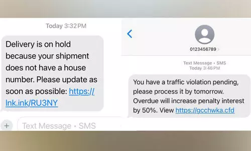 എ​സ്.​എം.​എ​സ് വ​ഴി വ്യാ​ജ ലി​ങ്കു​ക​ൾ അ​യ​ച്ച് ത​ട്ടി​പ്പ് വ്യാ​പ​കം; പൊ​തു​ജ​ന​ങ്ങ​ളോ​ട് ജാ​ഗ്ര​ത പാ​ലി​ക്ക​ണ​മെ​ന്ന് അ​ധി​കൃ​ത​ർ