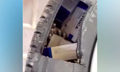 കാ​റി​ന്റെ സ്പെ​യ​ർ ട​യ​റി​ൽ ല​ഹ​രി ഗു​ളി​ക; പ്ര​വാ​സി വ​നി​ത പി​ടി​യി​ൽ