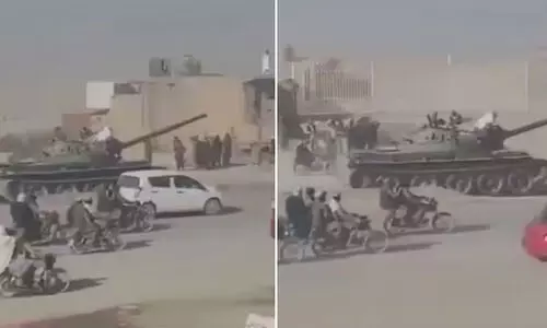 പാക് ടാങ്കുകൾ തെരുവിലൂടെ ഓടിച്ച് താലിബാൻ; ദൃശ്യങ്ങൾ വൈറൽ