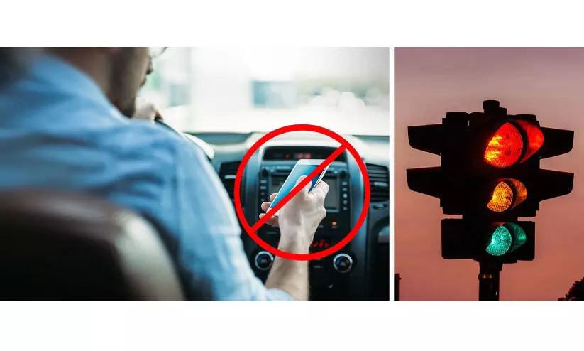 നിയമലംഘനമായി കണക്കാക്കും; ട്രാഫിക് സിഗ്നലുകളിൽ മൊബൈൽ ഫോൺ വേണ്ട നിയമലംഘനമായി കണക്കാക്കും; ട്രാഫിക് സിഗ്നലുകളിൽ മൊബൈൽ ഫോൺ വേണ്ട