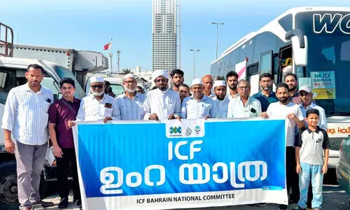 ഐ.​സി.​എ​ഫ് ഉം​റ സം​ഘ​ത്തി​ന് യാ​ത്ര​യ​യ​പ്പ് ന​ൽ​കി