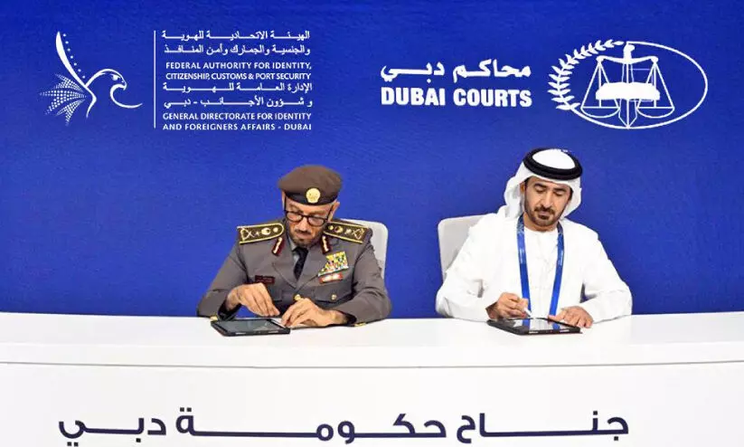 ജി.​ഡി.​ആ​ർ.​എ​ഫ്.​എ​യും ദു​ബൈ കോ​ർ​ട്​​സും സ​ഹ​ക​ര​ണ ക​രാ​ർ ഒ​പ്പു​വെ​ച്ചു