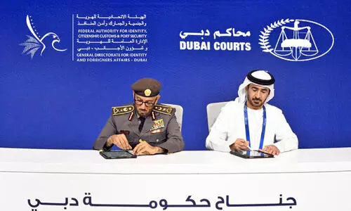 ജി.​ഡി.​ആ​ർ.​എ​ഫ്.​എ​യും ദു​ബൈ കോ​ർ​ട്​​സും സ​ഹ​ക​ര​ണ ക​രാ​ർ ഒ​പ്പു​വെ​ച്ചു