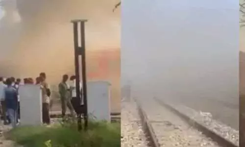 പഞ്ചാബിൽ ട്രെയിനിന് തീപിടിച്ചു