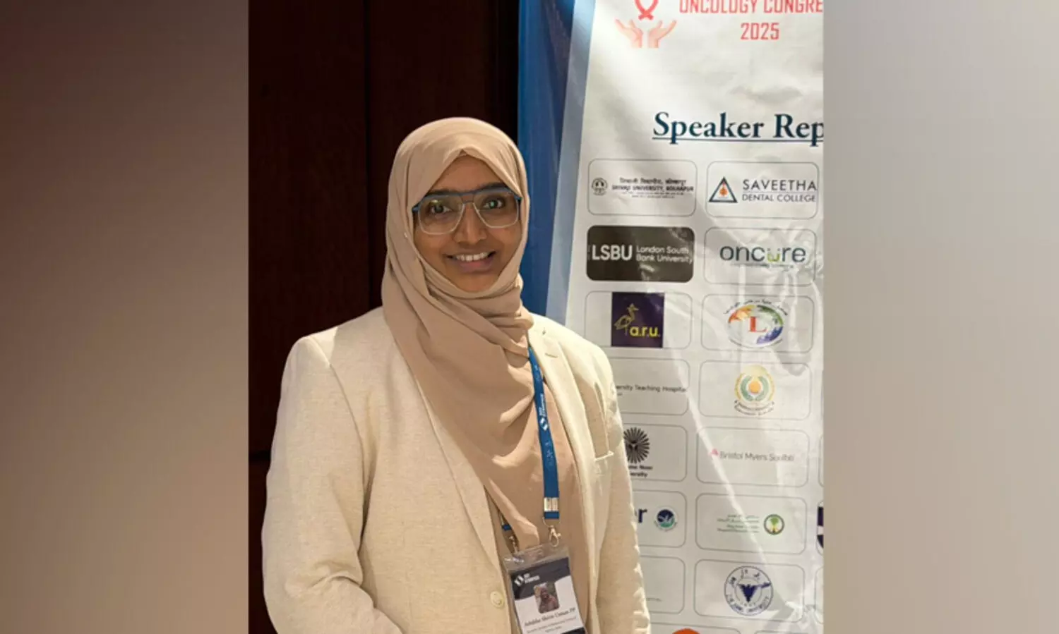 ദുബൈയിൽ കാൻസർ ആൻഡ്​ ഓങ്കോളജി കോൺഫറൻസിൽ മലയാളി ഗവേഷകക്ക്​  അംഗീകാരം