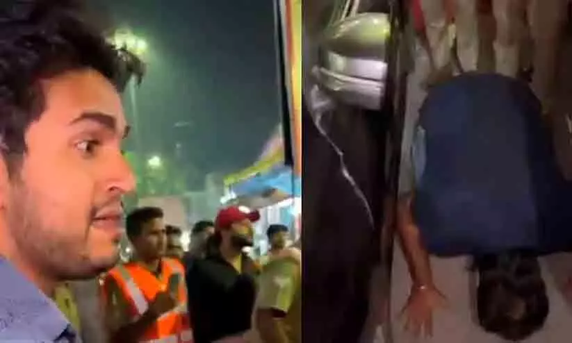 ‘മന്ത്രി എന്റെ ആളാണ്...’; തർക്കത്തിനിടെ കാർഡ്രൈവറെ മുട്ടിലിഴയിച്ച്, മാപ്പു പറയിച്ച് ബി.ജെ.പി നേതാവിന്റെ അതിക്രമം ‘മന്ത്രി എന്റെ ആളാണ്...’; തർക്കത്തിനിടെ കാർഡ്രൈവറെ മുട്ടിലിഴയിച്ച്, മാപ്പു പറയിച്ച് ബി.ജെ.പി നേതാവിന്റെ അതിക്രമം