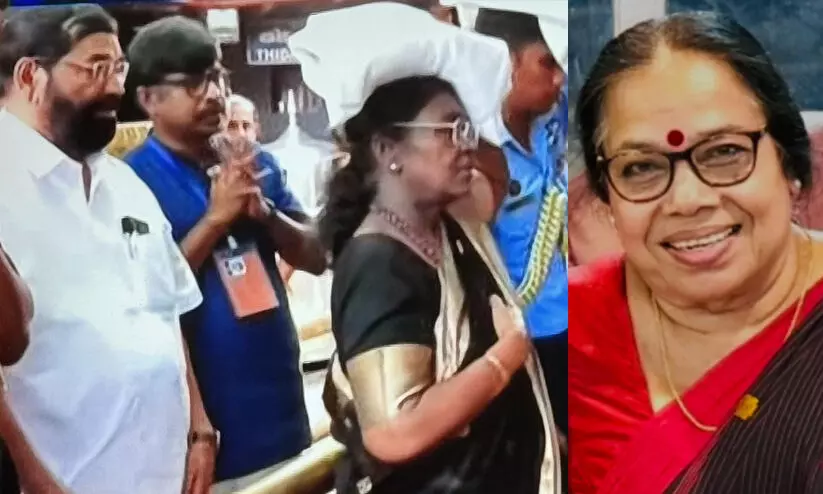 ‘ഇവിടെയാണ് ആ ഇടം, അയ്യപ്പന്റെ സന്നിധാനം.. വിവേചനമില്ലാത്ത ഇടം’ -രാഷ്ട്രപതിയുടെ ശബരിമല ദർശന ചിത്രം പങ്കുവെച്ച് പി.കെ. ശ്രീമതി ‘ഇവിടെയാണ് ആ ഇടം, അയ്യപ്പന്റെ സന്നിധാനം.. വിവേചനമില്ലാത്ത ഇടം’ -രാഷ്ട്രപതിയുടെ ശബരിമല ദർശന ചിത്രം പങ്കുവെച്ച് പി.കെ. ശ്രീമതി