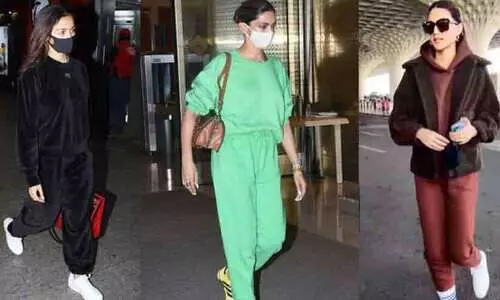 എങ്ങോട്ടും പോകാനല്ല; ‘എ​യ​ർ​പോ​ർ​ട്ട് ലു​ക്കി’നാ​യി വ​ന്നി​റ​ങ്ങും താ​ര​ങ്ങ​ൾ