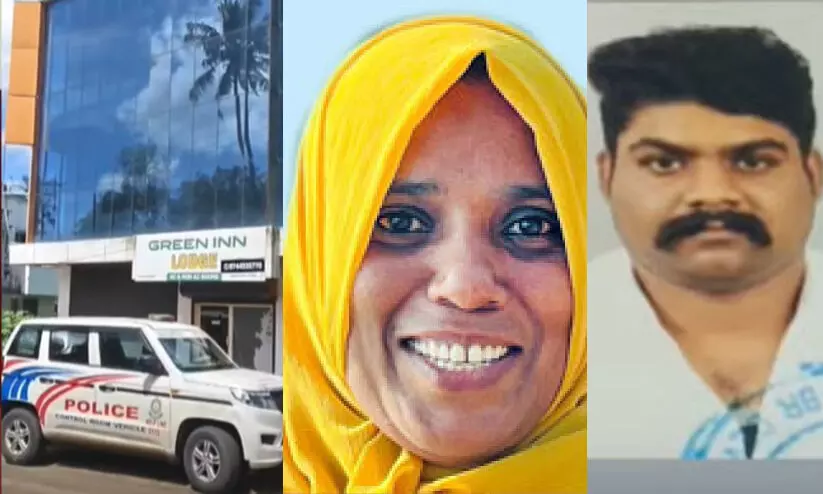 വടകര സ്വദേശിനി ലോഡ്ജിൽ കൊല്ലപ്പെട്ട സംഭവം; മുറിയിൽനിന്ന് ലോഡ്ജ് ജീവനക്കാരൻ പോകുന്ന സി.സി.ടി.വി ദൃശ്യം പുറത്ത്