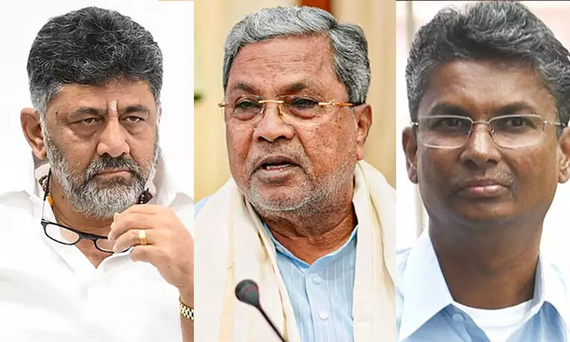 Siddaramaiah, Satish Jarkiholi, DK Shivakumar Siddaramaiah, Satish Jarkiholi, DK Shivakumar