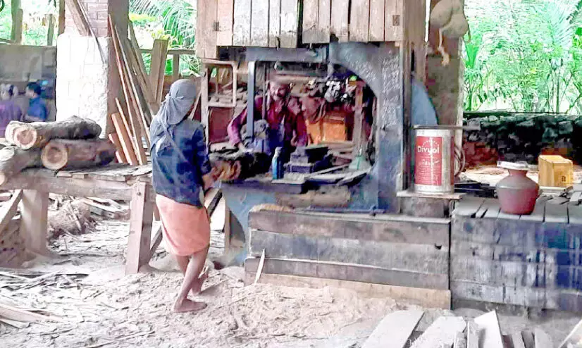 നിർമാണ മേഖല സജീവമായിട്ടും പ്രതാപം നഷ്ട​പ്പെട്ട് മരമില്ലുകൾ