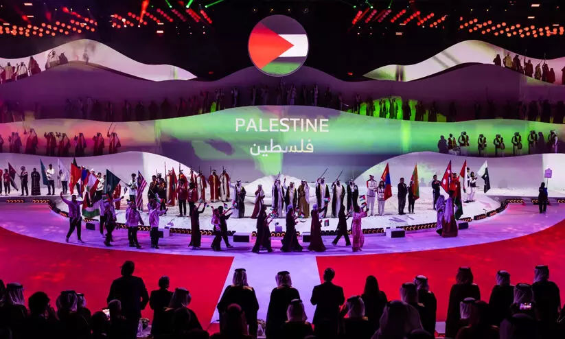 ഏഷ്യൻ യൂത്ത് ഗെയിംസ്; പരേഡിൽ ഫലസ്തീൻ ടീമിന് വേദിയുടെ ഹർഷാരവം