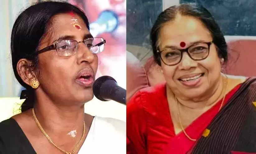 ടീച്ചർക്കെത്ര വയസ്സായി, ഒന്നു കുളിച്ചാ മതി ടീച്ചറെ..!; പി.കെ.ശ്രീമതിയെ അധിക്ഷേപിച്ച് കെ.പി.ശശികല ടീച്ചർക്കെത്ര വയസ്സായി, ഒന്നു കുളിച്ചാ മതി ടീച്ചറെ..!; പി.കെ.ശ്രീമതിയെ അധിക്ഷേപിച്ച് കെ.പി.ശശികല