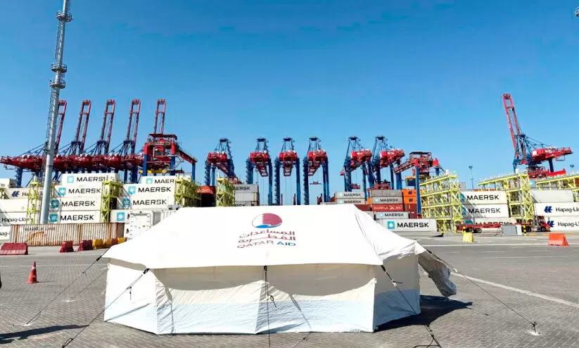 ഖ​ത്ത​റി​ന്റെ സ​ഹാ​യം തു​ട​രു​ന്നു