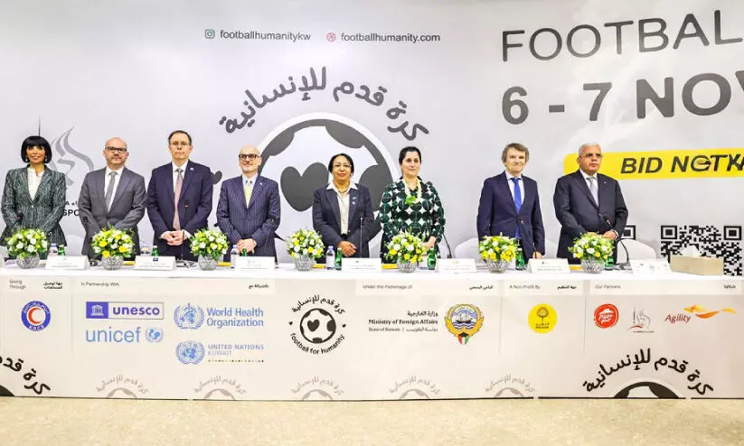 ഐ​ക്യ​രാ​ഷ്ട്ര​സ​ഭ പങ്കാളിത്തം; ഫ​ല​സ്തീ​ൻ കു​ട്ടി​ക​ൾ​ക്ക് പി​ന്തു​ണ, ‘ഫു​ട്ബാ​ൾ ഫോ​ർ ഹ്യു​മാ​നി​റ്റി’​യു​മാ​യി കു​വൈ​ത്ത്