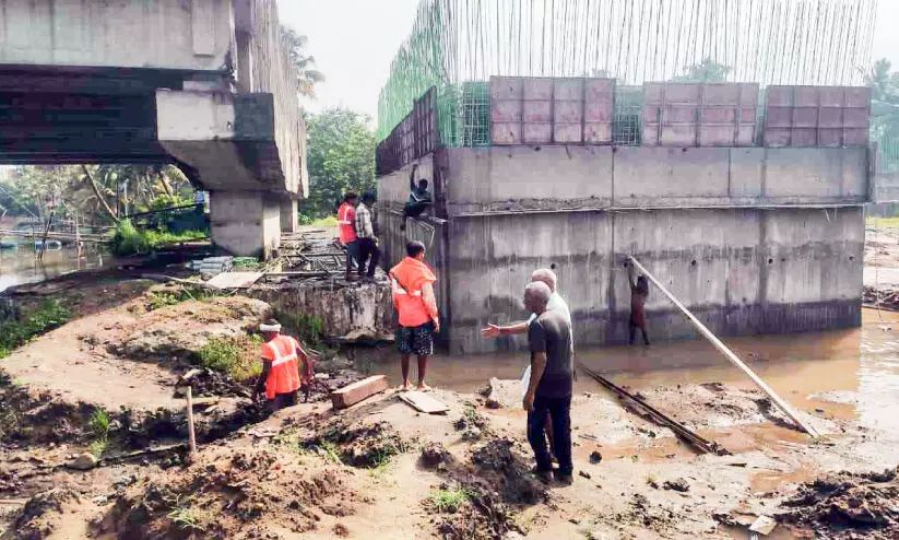 ദേശീയപാത 66 നിർമാണം; പെരുമ്പടന്നയിൽ ഗുരുതര വീഴ്ച