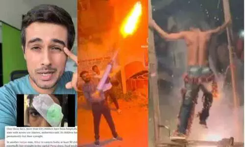 ദീപാവലിക്കിടെ കണ്ണ് പോയത് നൂറിലേറെ കുട്ടികൾക്ക്, പടക്ക നിര്മാണത്തിലും ഉപയോഗത്തിലും കർശന നിയന്ത്രണം വേണമെന്ന് ധ്രുവ് റാഠി ദീപാവലിക്കിടെ കണ്ണ് പോയത് നൂറിലേറെ കുട്ടികൾക്ക്, പടക്ക നിര്മാണത്തിലും ഉപയോഗത്തിലും കർശന നിയന്ത്രണം വേണമെന്ന് ധ്രുവ് റാഠി