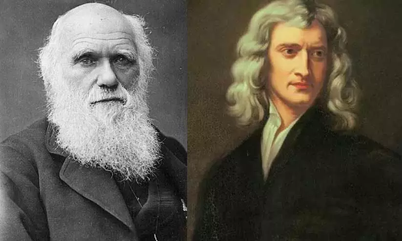 ചാൾസ് ഡാർവിൻ,ഐസക് ന്യൂട്ടൻ