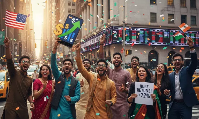 ഇന്ത്യക്കാർക്ക് ഇരട്ടി മധുരം സമ്മാനിച്ച് യു.എസ് ഓഹരി വിപണി; നേടിയത് 72 ശതമാനം റിട്ടേൺ ഇന്ത്യക്കാർക്ക് ഇരട്ടി മധുരം സമ്മാനിച്ച് യു.എസ് ഓഹരി വിപണി; നേടിയത് 72 ശതമാനം റിട്ടേൺ