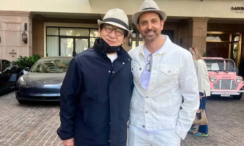 Hrithik Roshan with Jackie Chan Hrithik Roshan with Jackie Chan
