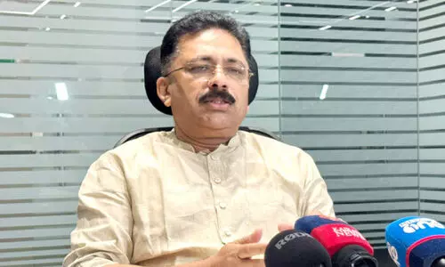 K.T. Jalil MLA speaks to media persons in Dammam