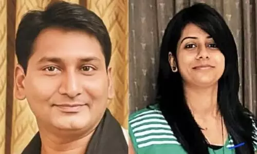 Rajasthan officer Pradyuman Dixit and his wife Poonam Dixit