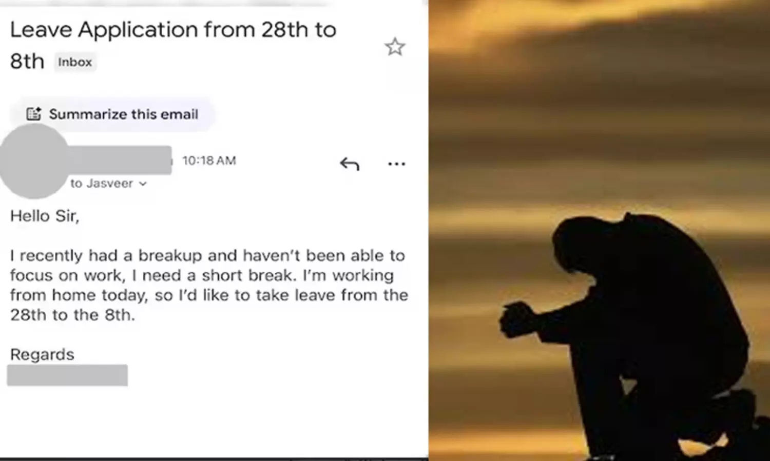 ജെൻ സി ബ്രേക്ക് അപ്പായാൽ ലീവ് എടുക്കും, മിലേനിയൽസ് വാഷ് റൂമിൽ പോയി കരയും;  സോഷ്യൽ മീഡിയയിൽ ചർച്ചയായി ബ്രേക്ക് അപ്പ് ലീവ് ആപ്ലിക്കേഷൻ