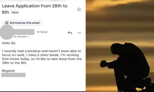 ജെൻ സി ബ്രേക്ക് അപ്പായാൽ ലീവ് എടുക്കും, മിലേനിയൽസ് വാഷ് റൂമിൽ പോയി കരയും;  സോഷ്യൽ മീഡിയയിൽ ചർച്ചയായി ബ്രേക്ക് അപ്പ് ലീവ് ആപ്ലിക്കേഷൻ