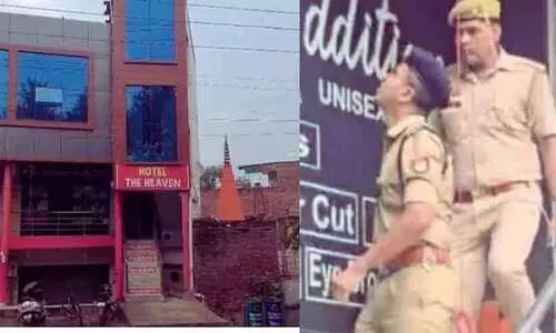 Woman falls naked from first floor of hotel; police searching for friend who came to celebrate her birthday