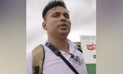 ഹരിത സന്ദേശവുമായി യുവാവിന്റെ 300 കി.മീറ്റർ ഒറ്റയാൻ പദയാത്ര