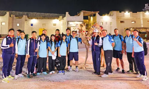 ഗെ​യിം​സി​ൽ പ​ങ്കെ​ടു​ക്കു​ന്ന പ്ര​തി​നി​ധി   സം​ഘാം​ഗ​ങ്ങ​ൾ​ക്ക്  സാം​സ്കാ​രി​ക വി​രു​ന്നൊ​രു​ക്കി