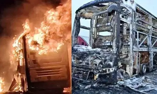 കുർനൂൽ ബസ് അപകടത്തിൽ ട്വിസ്റ്റ്; മൂന്നാമതൊരു ബസ് ഡ്രൈവർക്കായി പൊലീസ് അന്വേഷണം