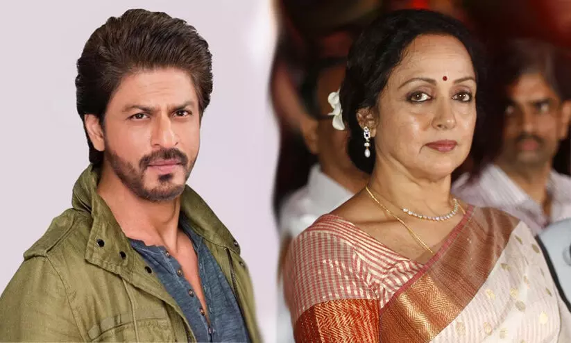Shah Rukh Khan and Hema Malini Shah Rukh Khan and Hema Malini