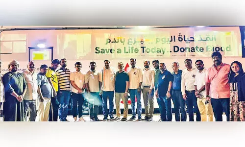 ര​ക്​​ത​ദാ​ന ക്യാ​മ്പ്​ സം​ഘ​ടി​പ്പി​ച്ചു