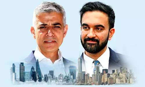 കുടിയേറ്റക്കാരുടെ മക്കൾ: ലോകത്തിലെ രണ്ട് മഹാനഗരങ്ങളിൽ മു​ന്നേറുന്ന സാദിഖ് ഖാനും സൊഹ്‌റാൻ മംദാനിയും