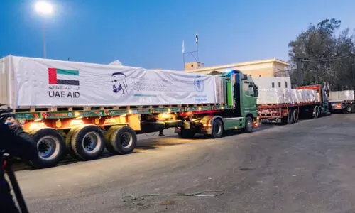 ഗ​സ്സ​യി​ലേ​ക്ക്​ ഭ​ക്ഷ്യ​സ​ഹാ​യ​വു​മാ​യി മു​ഹ​മ്മ​ദ്​ ബി​ൻ റാ​ശി​ദ്​ ഗ്ലോ​ബ​ൽ ഇ​നി​ഷ്യേ​റ്റി​വ്​