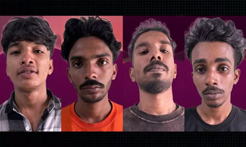 എം.ഡി.എം.എയുമായി കോഴിക്കോട് സ്വദേശികളായ നാല് യുവാക്കൾ എറണാകുളത്ത് പിടിയിൽ