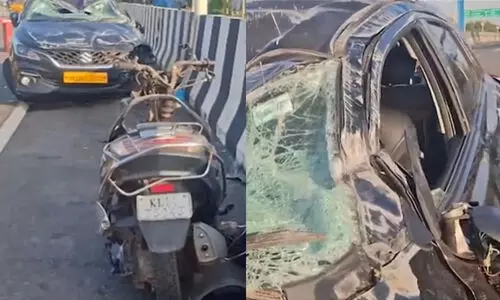 ദേശീയപാതയിൽ തെറ്റായ ദിശയിലൂടെ സ്കൂട്ടറിലെത്തിയയാൾ കാറിടിച്ച് മരിച്ചു