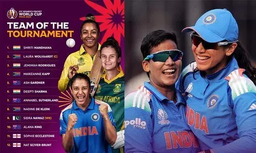 ഐ.​സി.​സി ലോ​ക​ക​പ്പ് ഇ​ല​വ​ൻ: സ്മൃ​തി​യും ജെ​മീ​മ​യും ദീ​പ്തി​യും ടീമിൽ; ഹ​ർ​മ​ൻ​പ്രീ​തി​ല്ല