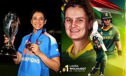 ഏ​ക​ദി​ന ബാ​റ്റി​ങ് റാ​ങ്കി​ങ്: സ്മൃ​തി​യെ മ​റി​ക​ട​ന്ന് വോ​ൾ​വാ​ർ​ട്ട് ഒ​ന്നാ​മ​ത്; ജെ​മീ​മ​ക്ക് വ​ൻ കു​തി​പ്പ്