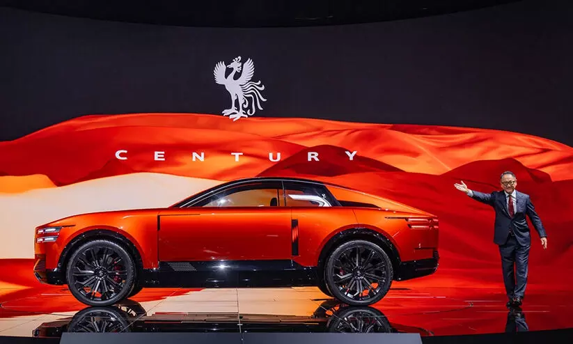 Toyota showcases Century model at Mobility Expo in Japan