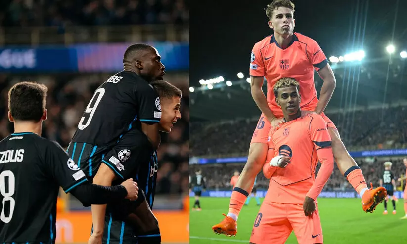 ഓൺഗോളും വാറും രക്ഷകരായി; ചാമ്പ്യൻസ് ലീഗില് തോൽക്കാതെ രക്ഷപ്പെട്ട് ബാഴ്സലോണ, 3-3 ഓൺഗോളും വാറും രക്ഷകരായി; ചാമ്പ്യൻസ് ലീഗില് തോൽക്കാതെ രക്ഷപ്പെട്ട് ബാഴ്സലോണ, 3-3