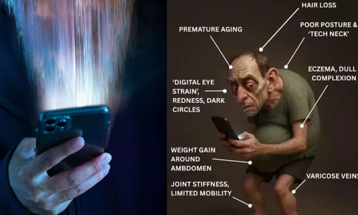 നിങ്ങൾ ഫോൺ അഡിക്റ്റ് ആണോ? 25 വർഷത്തിന് ശേഷം നിങ്ങൾ ഇങ്ങനെയിരിക്കും, വൈറലായി എ.ഐ ത്രീഡി മോഡൽ