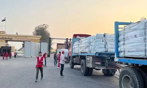 ഗസ്സയിലേക്ക് ഖത്തറിന്റെ സഹായം തുടരുന്നു