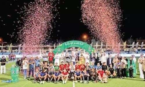 400ലധി​കം കു​ട്ടി​ക​ൾ പ​​ങ്കെ​ടു​ത്തു;  ഫ​ല​സ്തീ​ൻ കു​ട്ടി​ക​ളു​ടെ ക്ഷേ​മ​ത്തി​നാ​യി   കു​വൈ​ത്ത് പ​ന്തു​ത​ട്ടി