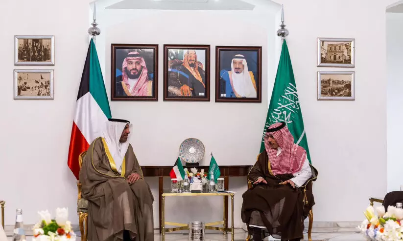 കു​വൈ​ത്ത്-​സൗ​ദി വി​ദേ​ശ​കാ​ര്യ മ​ന്ത്രി​മാ​ർ കൂ​ടി​ക്കാ​ഴ്ച ന​ട​ത്തി