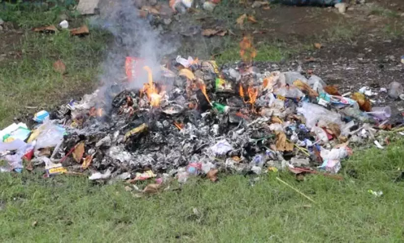 burning waste