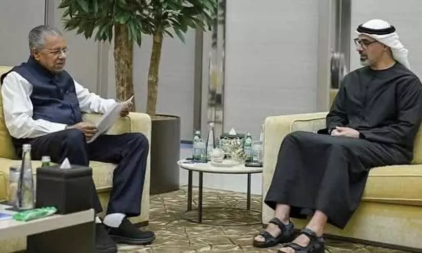 അബൂദബി കിരീടാവകാശിയുമായി മുഖ്യമന്ത്രി കൂടിക്കാഴ്ച നടത്തി