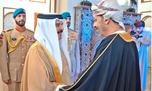 ബ​ഹ്‌​റൈ​നും ഒ​മാ​നും ത​മ്മി​ലു​ള്ള ബ​ന്ധ​ത്തി​ൽ അ​ഭി​മാ​നം പ്ര​ക​ടി​പ്പി​ച്ച് ഹ​മ​ദ് രാ​ജാ​വ്